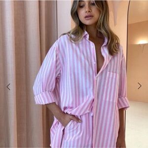 Blanca Pink and White Striped Shirt